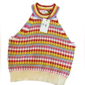 THML Crochet Halter Top Sweater